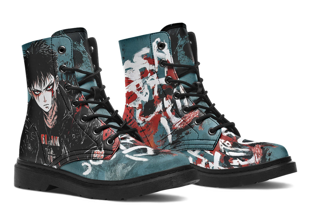 Burn This City Boots - Vegan Leather Doc-Style Boots with Durable Stitched on Soles