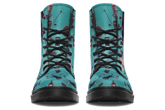 Cat Lady Boots - Vegan Leather Doc-Style Boots with Durable Stitched on Soles