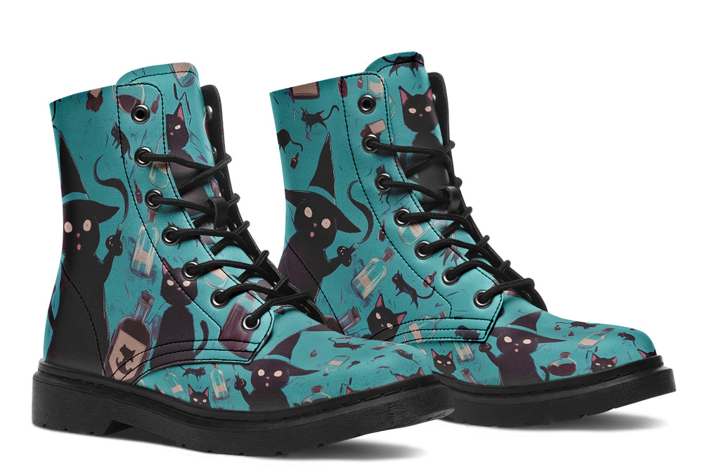 Cataclysm Boots - Vegan Leather Doc-Style Boots with Durable Stitched on Soles
