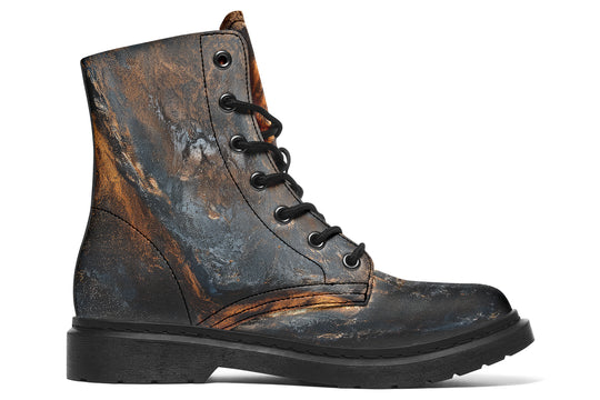 Charred Ore Boots - Vegan Leather Doc-Style Boots with Durable Stitched on Soles