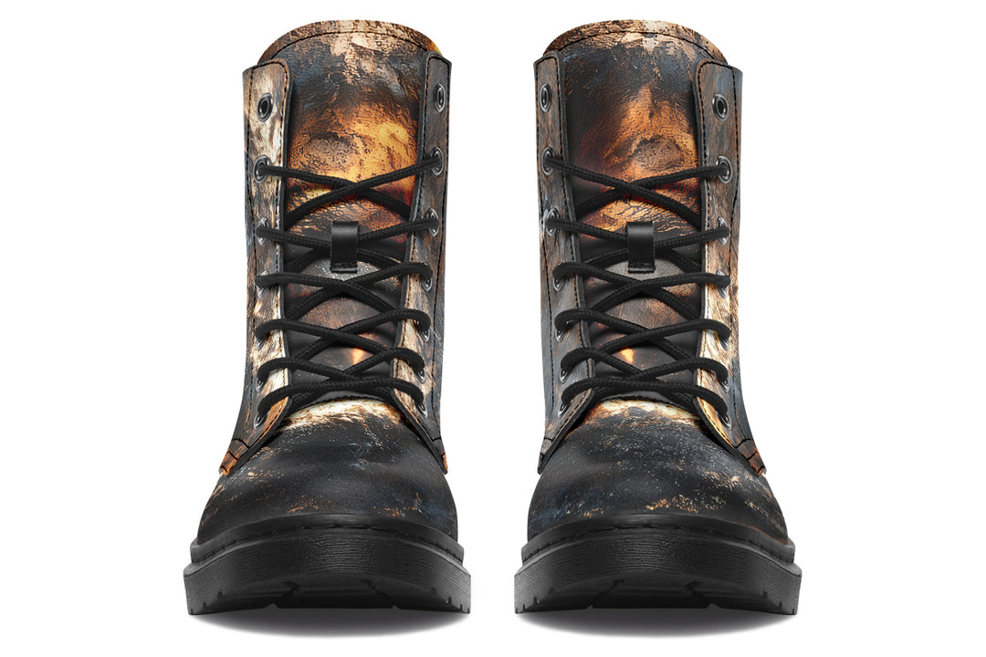 Charred Ore Boots - Vegan Leather Doc-Style Boots with Durable Stitched on Soles