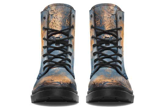 Cobalt Ore Boots - Vegan Leather Doc-Style Boots with Durable Stitched on Soles