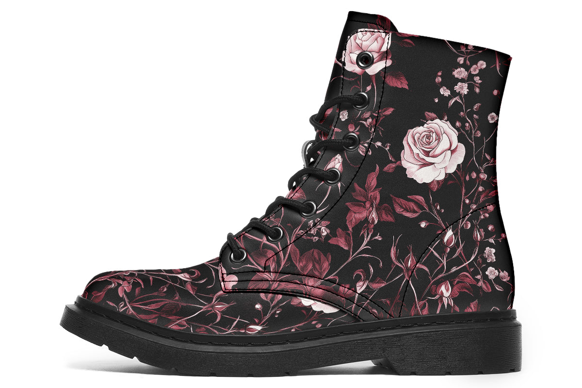 Crimson Rose Romance Boots – Rogue + Wolf Vegan-Leather Gothic Witch Boots