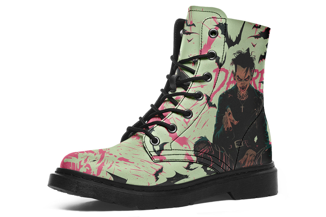Dare Boots - Vegan Leather Doc-Style Boots with Durable Stitched on Soles