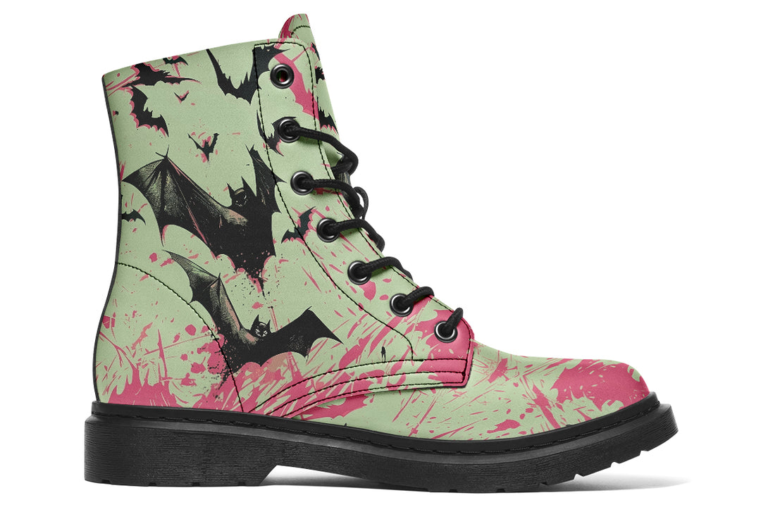 Dare Boots - Vegan Leather Doc-Style Boots with Durable Stitched on Soles