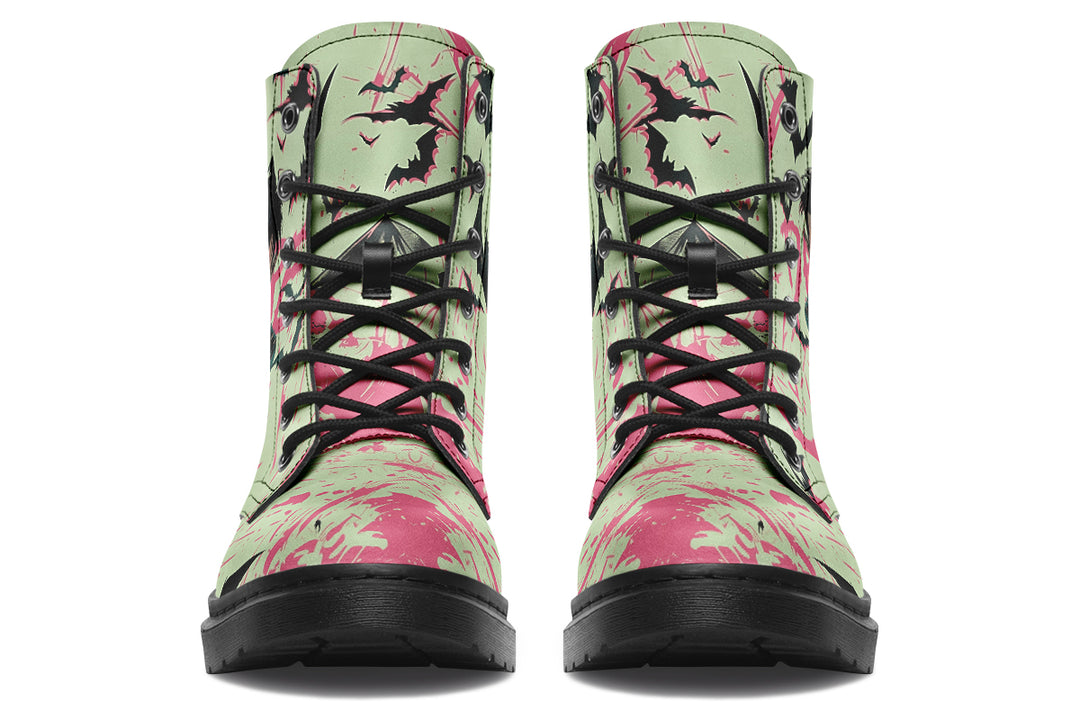 Dare Boots - Vegan Leather Doc-Style Boots with Durable Stitched on Soles