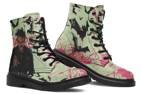 Dare Boots - Vegan Leather Doc-Style Boots with Durable Stitched on Soles