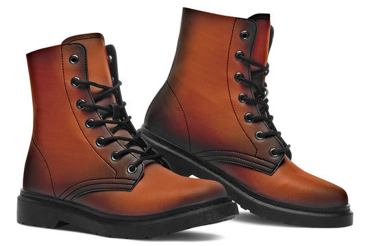 Fire-Forged Boots - Lace-up Boots Vegan Leather Ankle Boots Festival Colorful Cruelty-free Shoes