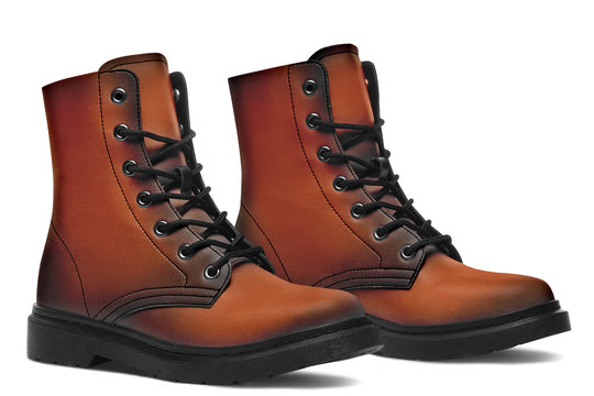 Fire-Forged Boots - Lace-up Boots Vegan Leather Ankle Boots Festival Colorful Cruelty-free Shoes