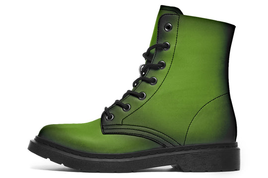 Mystic Moss Boots - Festival Boots Lace-up Vegan Leather Ankle Colorful Cruelty-Free Boots