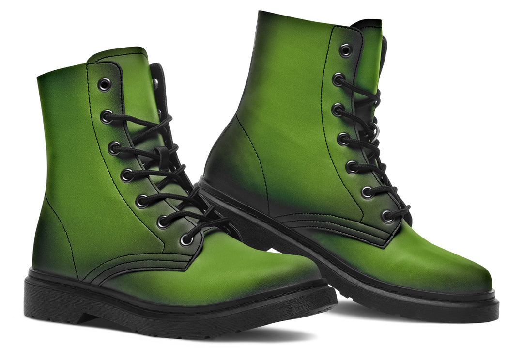 Mystic Moss Boots - Festival Boots Lace-up Vegan Leather Ankle Colorful Cruelty-Free Boots