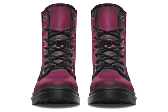 Wicked Berry Boots - Vegan Leather Boots Lace-up Ankle Statement Cruelty-free Festival Shoes