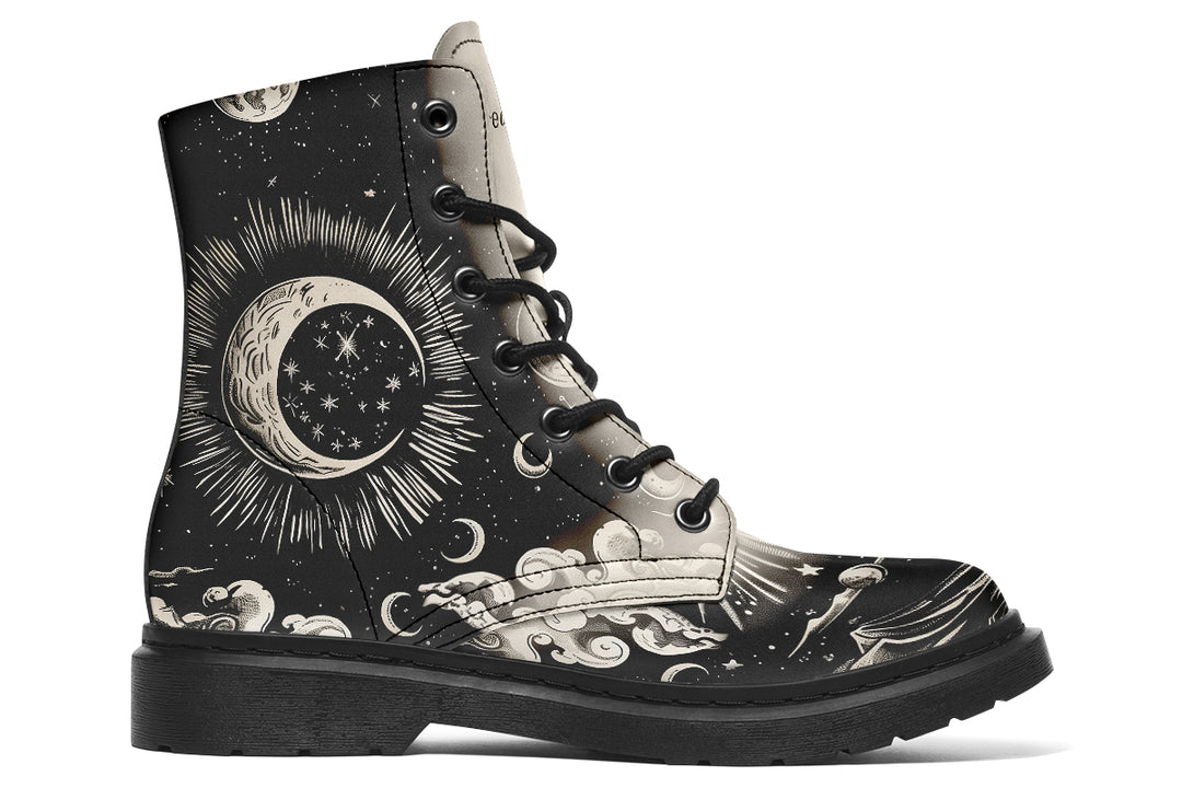 Dreamer Boots - Vegan Leather Doc-Style Boots with Durable Stitched on Soles