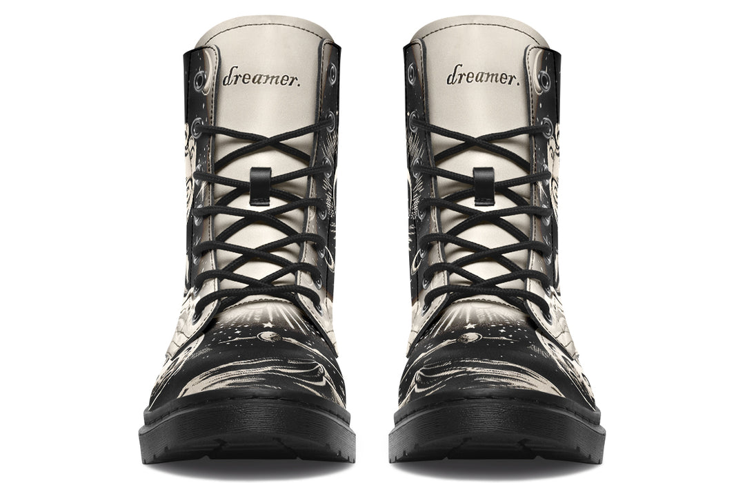 Dreamer Boots - Vegan Leather Doc-Style Boots with Durable Stitched on Soles