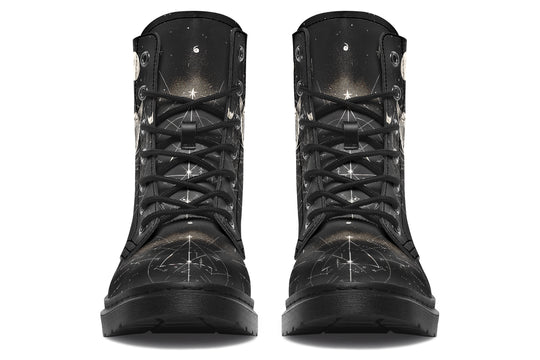 Eclipse Cat Boots - Vegan Leather Doc-Style Boots with Durable Stitched on Soles