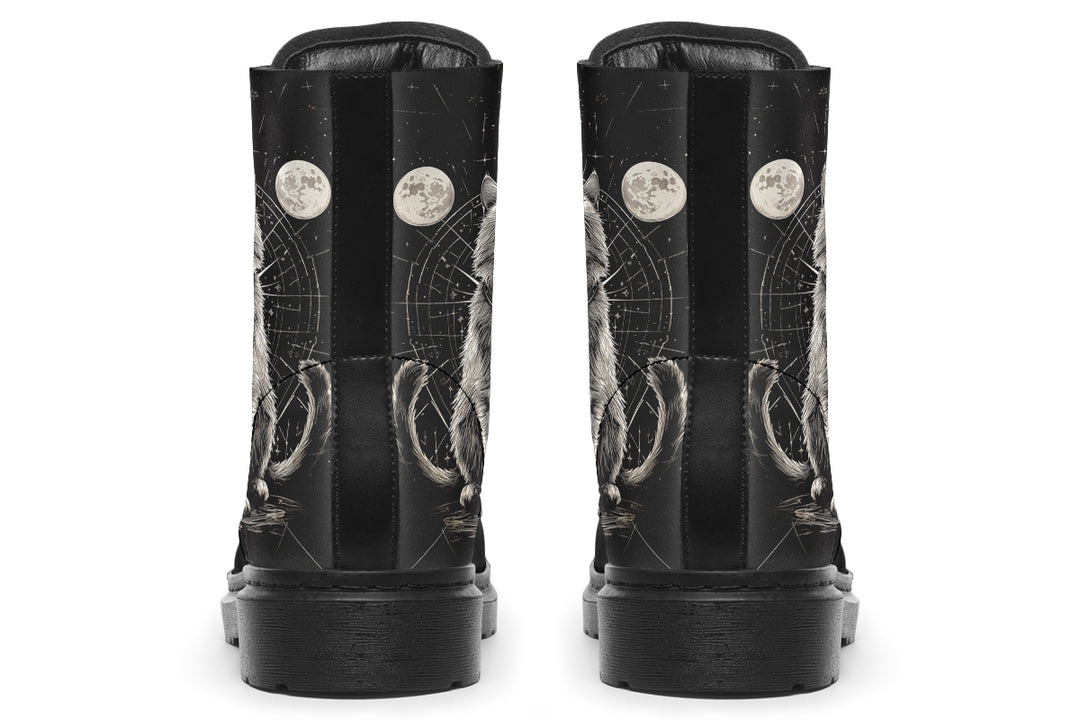 Eclipse Cat Boots - Vegan Leather Doc-Style Boots with Durable Stitched on Soles