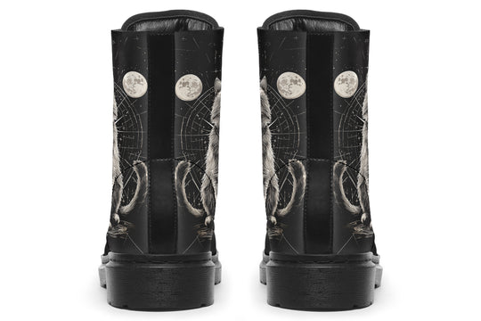 Eclipse Cat Boots - Vegan Leather Doc-Style Boots with Durable Stitched on Soles