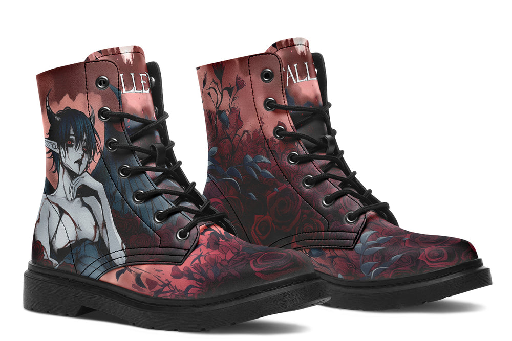 Fallen Boots - Vegan Leather Doc-Style Boots with Durable Stitched on Soles