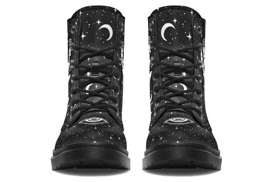 Fate Tarot Boots - Vegan Leather Doc-Style Boots with Durable Stitched on Soles