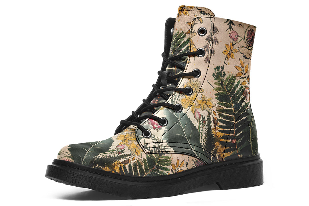 Fernwood Boots - Vegan Leather Doc-Style Boots with Durable Stitched on Soles