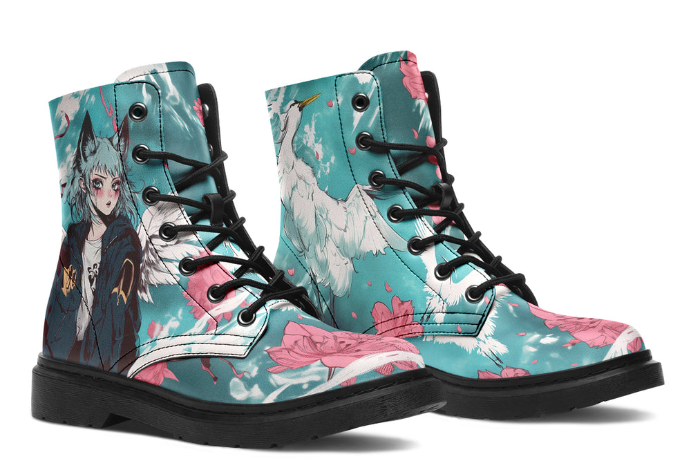 Flight Ritual Boots - Vegan Leather Doc-Style Boots with Durable Stitched on Soles
