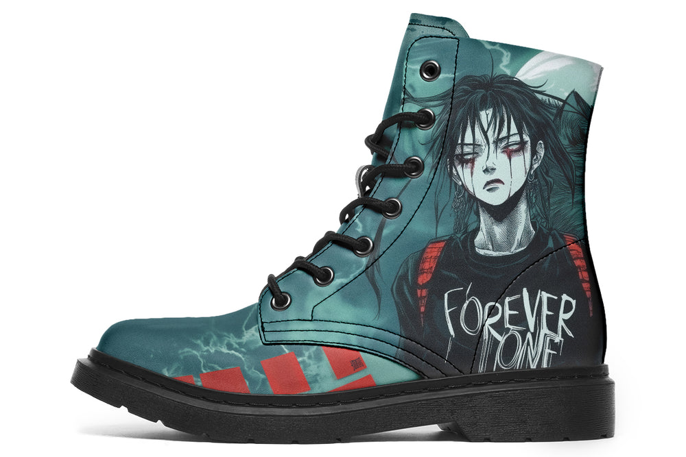 Forever One Boots - Vegan Leather Doc-Style Boots with Durable Stitched on Soles