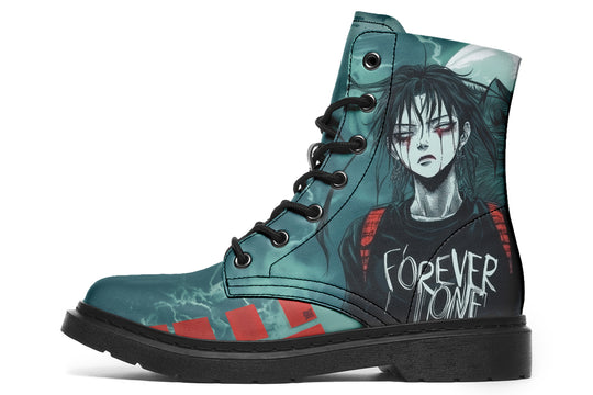 Forever One Boots - Vegan Leather Doc-Style Boots with Durable Stitched on Soles