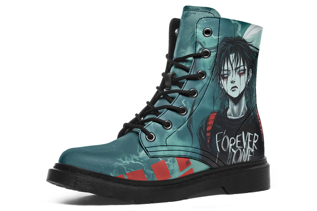Forever One Boots - Vegan Leather Doc-Style Boots with Durable Stitched on Soles