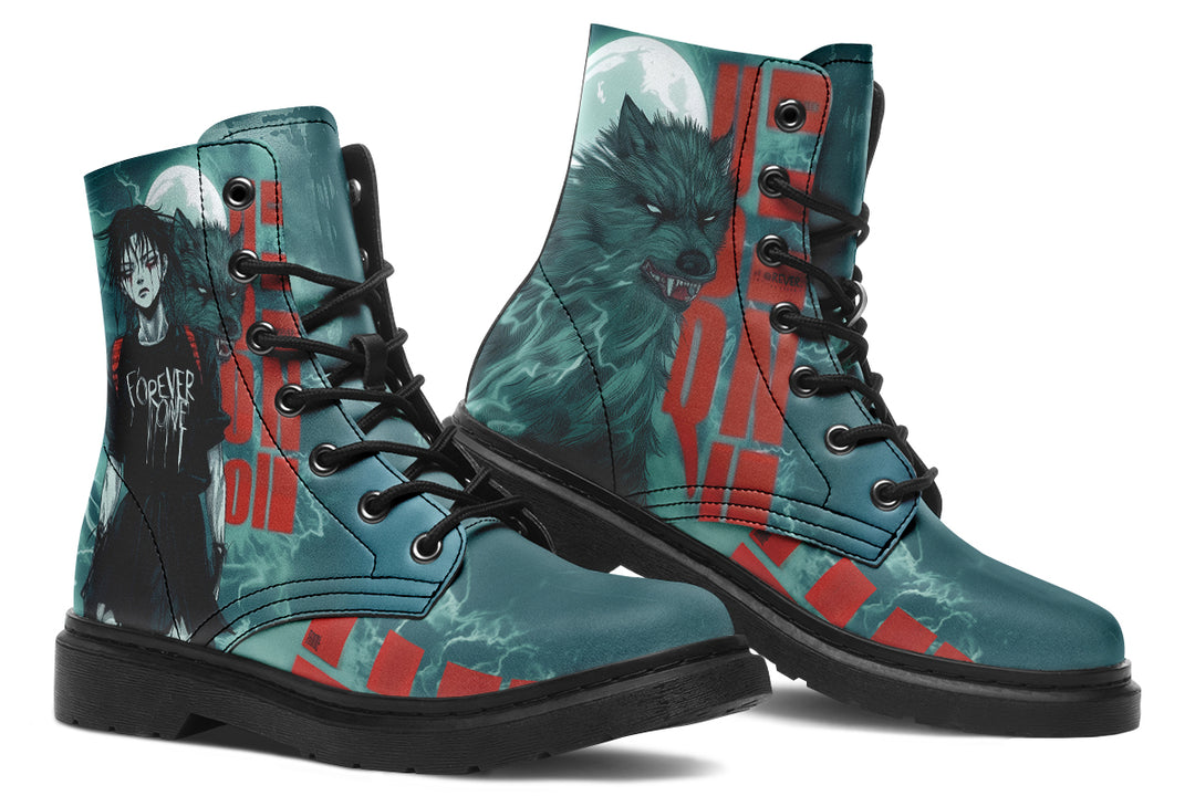 Forever One Boots - Vegan Leather Doc-Style Boots with Durable Stitched on Soles
