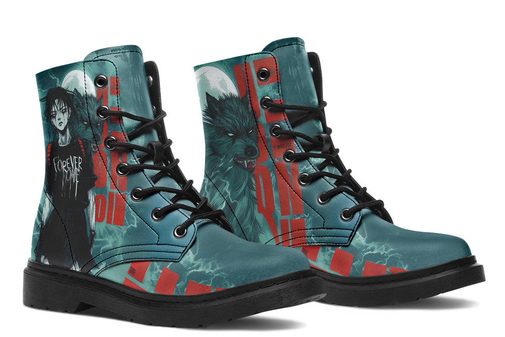 Forever One Boots - Vegan Leather Doc-Style Boots with Durable Stitched on Soles