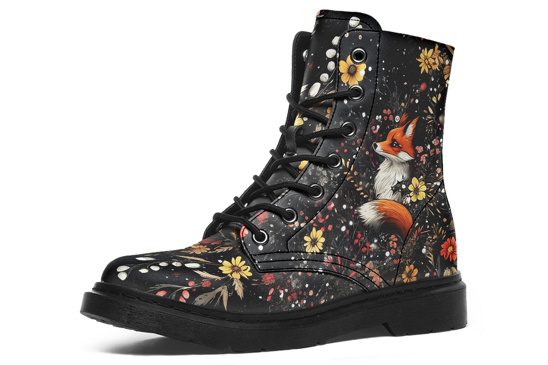 Fox Spirit Boots - Vegan Leather Doc-Style Boots with Durable Stitched on Soles