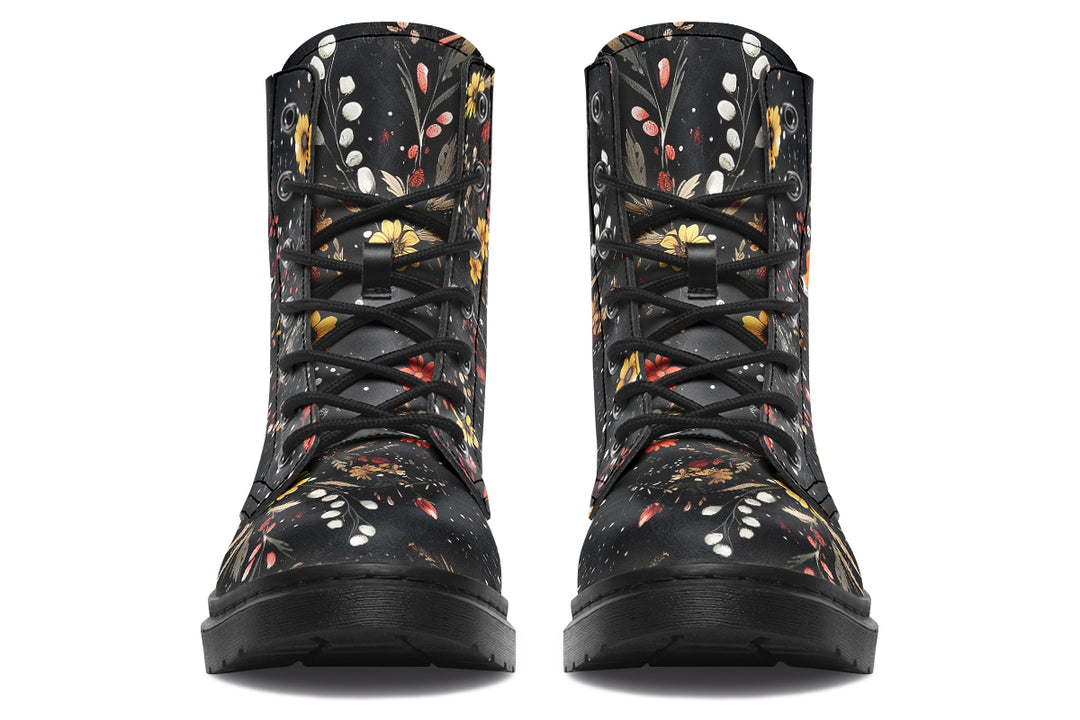 Fox Spirit Boots - Vegan Leather Doc-Style Boots with Durable Stitched on Soles