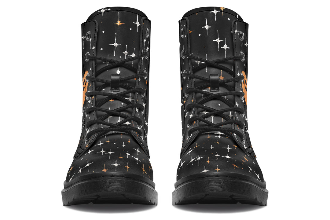 Ghost Besties Boots - Vegan Leather Doc-Style Boots with Durable Stitched on Soles