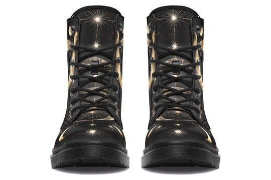 Guardian Wolf Boots - Vegan Leather Doc-Style Boots with Durable Stitched on Soles