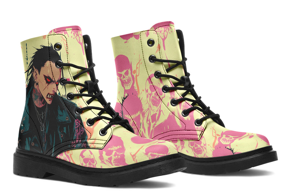 Kiru Boots - Vegan Leather Doc-Style Boots with Durable Stitched on Soles