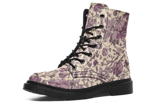 Lavender Vintage Peonies Boots