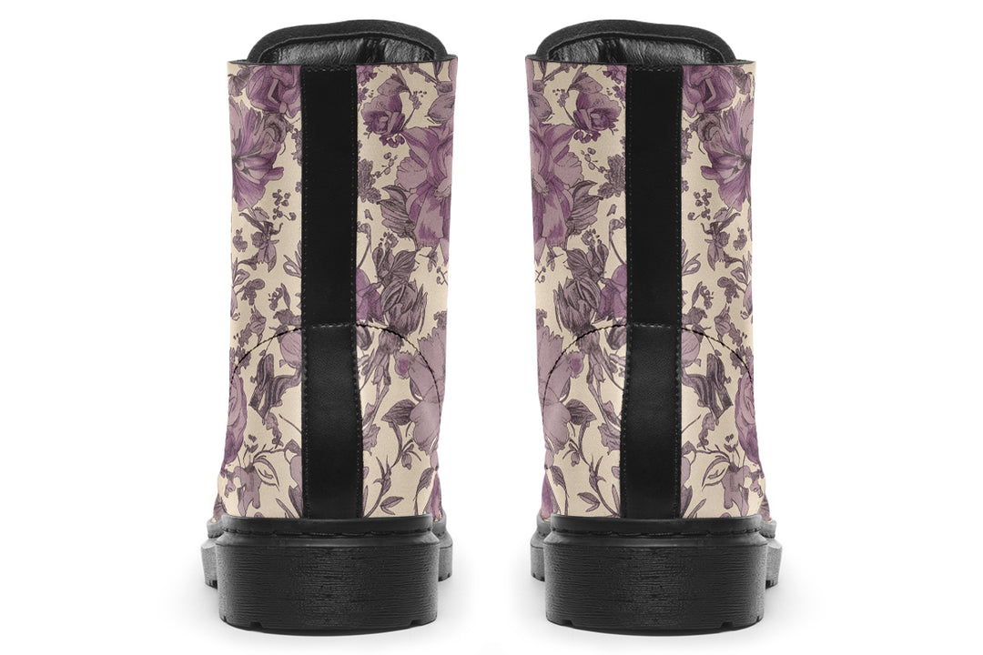 Lavender Vintage Peonies Boots