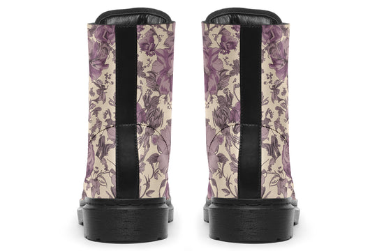 Lavender Vintage Peonies Boots