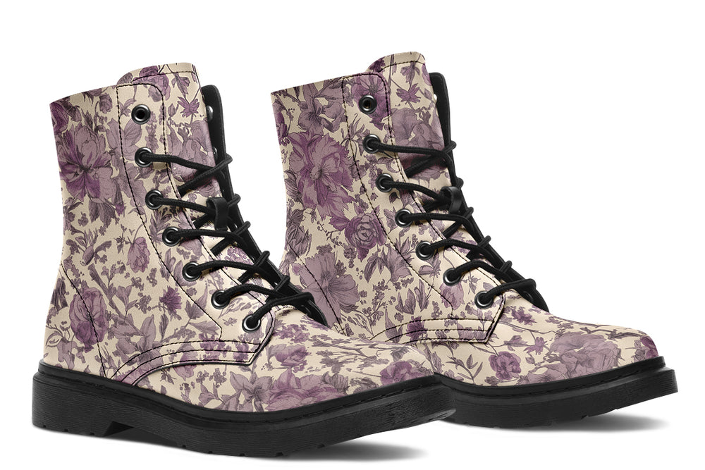 Lavender Vintage Peonies Boots