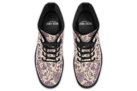 Lavender Vintage Peonies Boots