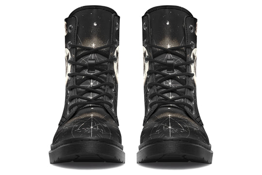 Lunar Bear Boots - Vegan Leather Doc-Style Boots with Durable Stitched on Soles