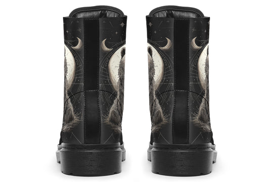 Lunar Bear Boots - Vegan Leather Doc-Style Boots with Durable Stitched on Soles