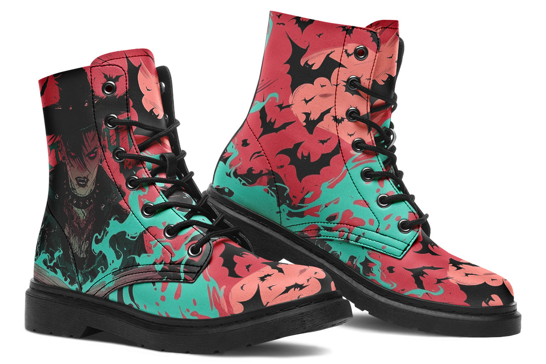 Majutsu Boots - Vegan Leather Doc-Style Boots with Durable Stitched on Soles