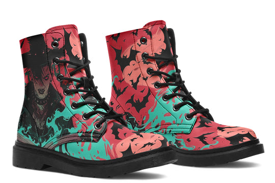 Majutsu Boots - Vegan Leather Doc-Style Boots with Durable Stitched on Soles