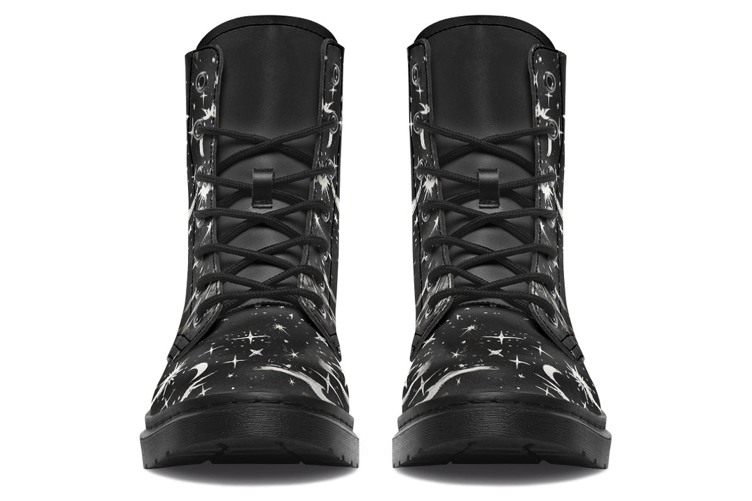 Nightfall Boots - Vegan Leather Doc-Style Boots with Durable Stitched on Soles