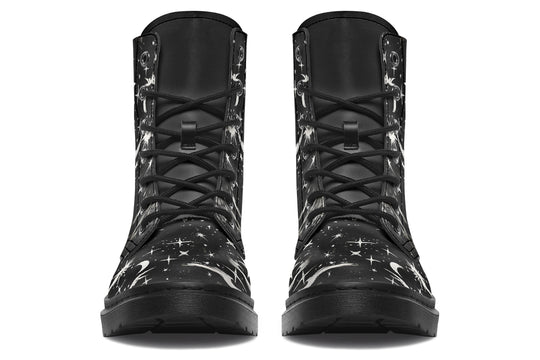 Nightfall Boots - Vegan Leather Doc-Style Boots with Durable Stitched on Soles