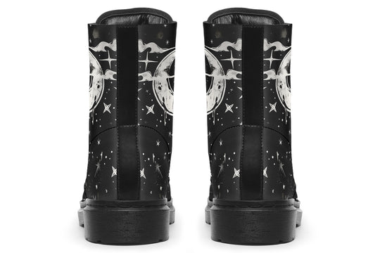 Nightfall Boots - Vegan Leather Doc-Style Boots with Durable Stitched on Soles