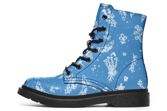 Ocean Nightshade Boots - Vegan Leather Doc-Style Boots with Durable Stitched on Soles