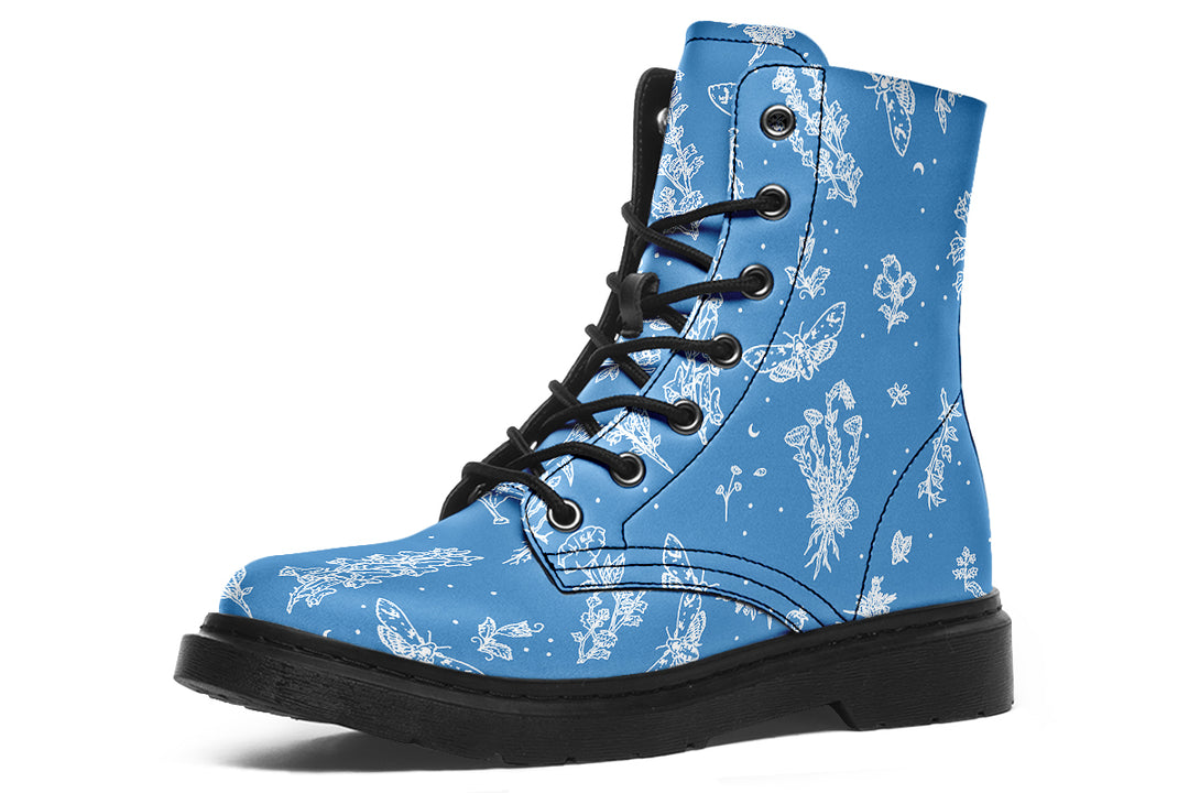 Ocean Nightshade Boots - Vegan Leather Doc-Style Boots with Durable Stitched on Soles