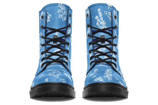 Ocean Nightshade Boots - Vegan Leather Doc-Style Boots with Durable Stitched on Soles